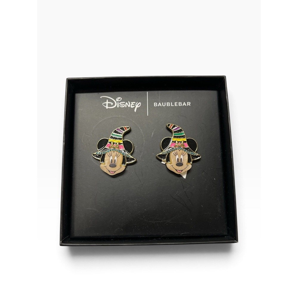 Disney X Baublebar Earrings Mickey Mouse Halloween Witches Hat Stud Glitter